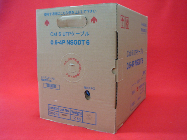 品質検査済 0.5-4P NSGDT6 日本製線 300m LANケーブル CAT6 UTP カテゴリー6 PK 桃