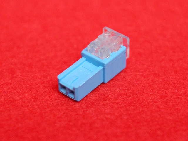 2芯クイックコネクタ青色｜汎用品(50個)の商品画像