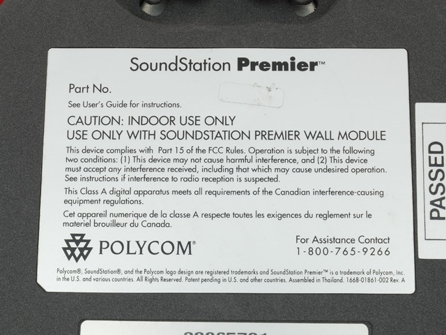 POLYSPAN SoundStation Premier 2201-01900-101 1668-01861-101 Module Conférence POLYSPAN SoundStation Premier 2201-01900-101 1668-01861-101 Module Conférence